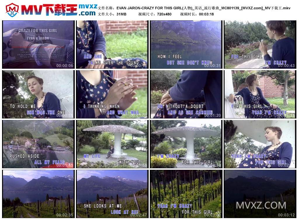 EVAN JARON-CRAZY FOR THIS GIRL(人物)_英语_流行歌曲_MC801139